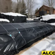 concrete curing tarps black thermal