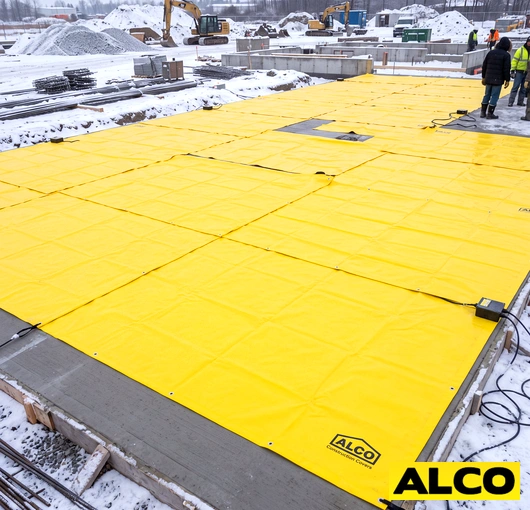Heavy duty concrete heating tarp
