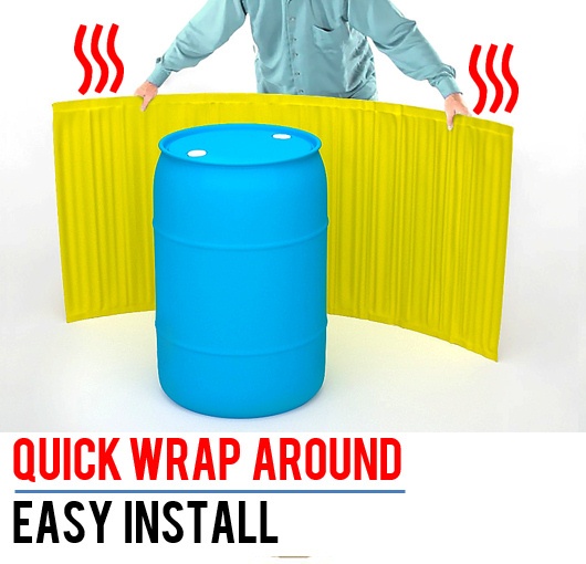 55 Gallon Drum Blanket Heater Insulated, Full-Wrap