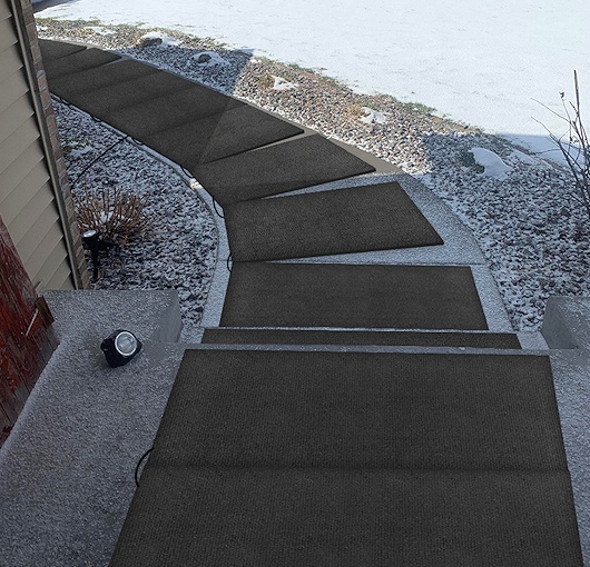 mats to melt snow on sidewalk
