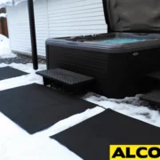 Heated snow melting mats for hottub